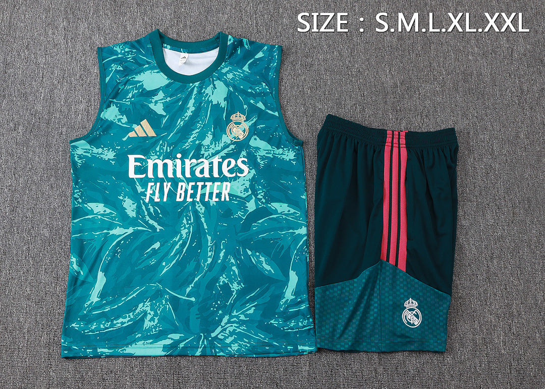 Kit Football Madrid Ensemble Training Débardeur Vert Foncé 2026/27