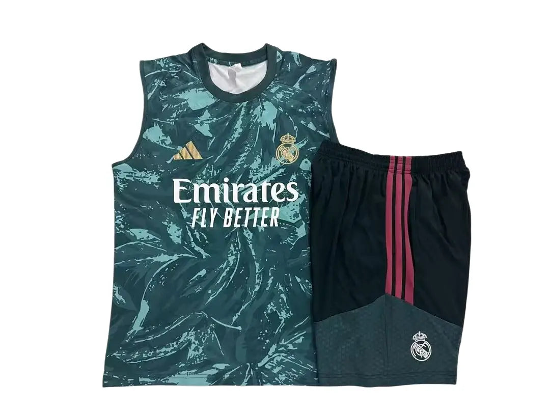 Kit Football Madrid Ensemble Training Débardeur Vert Foncé 2026/27