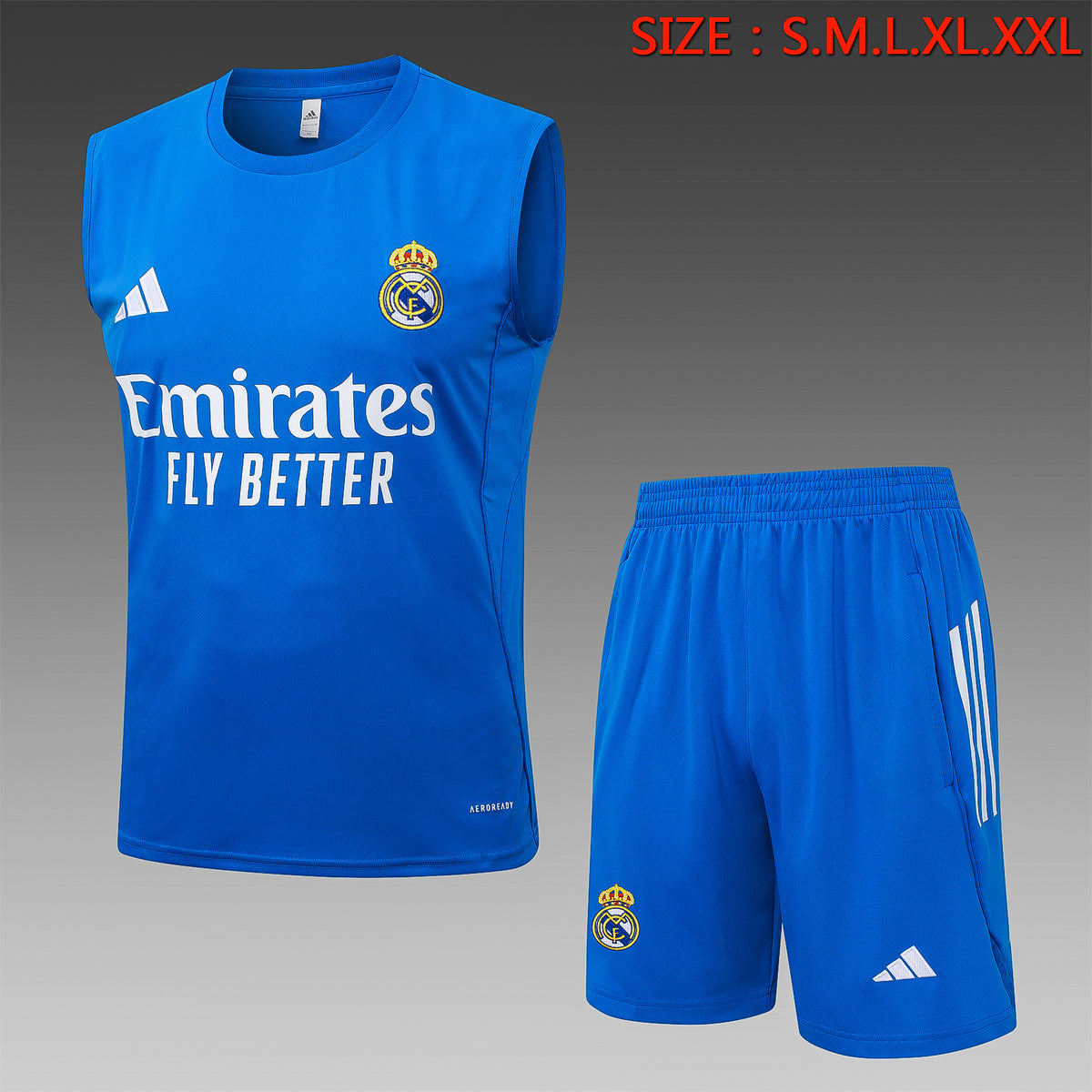 Kit Football Madrid Ensemble Training Sans Manches 2025/26