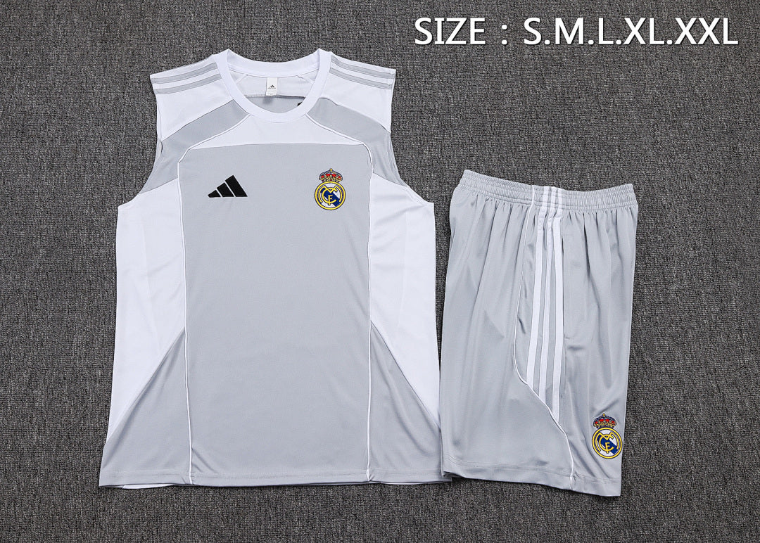 Kit Football Madrid Ensemble Training Sans Manches 2025/26