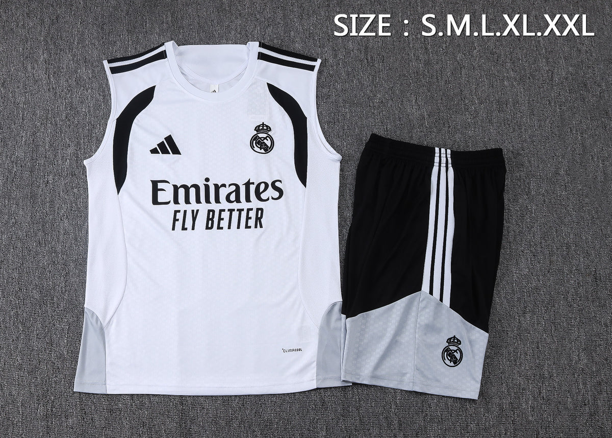 Kit Football Madrid Ensemble Training Sans Manches Blanc 2026/27