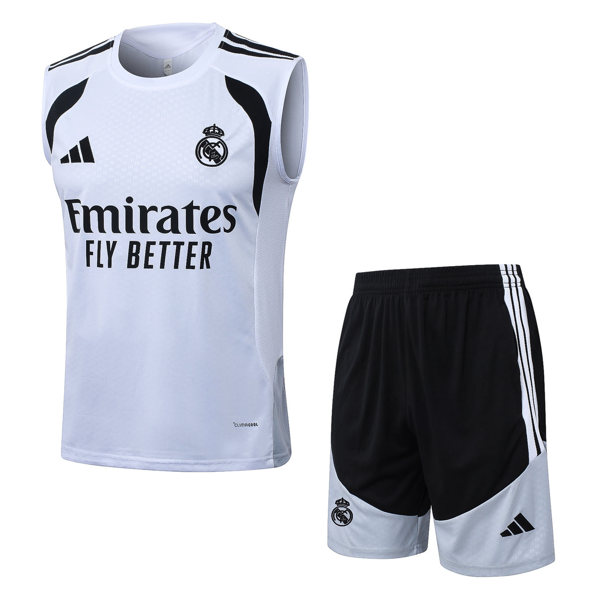 Kit Football Madrid Ensemble Training Sans Manches Blanc 2026/27