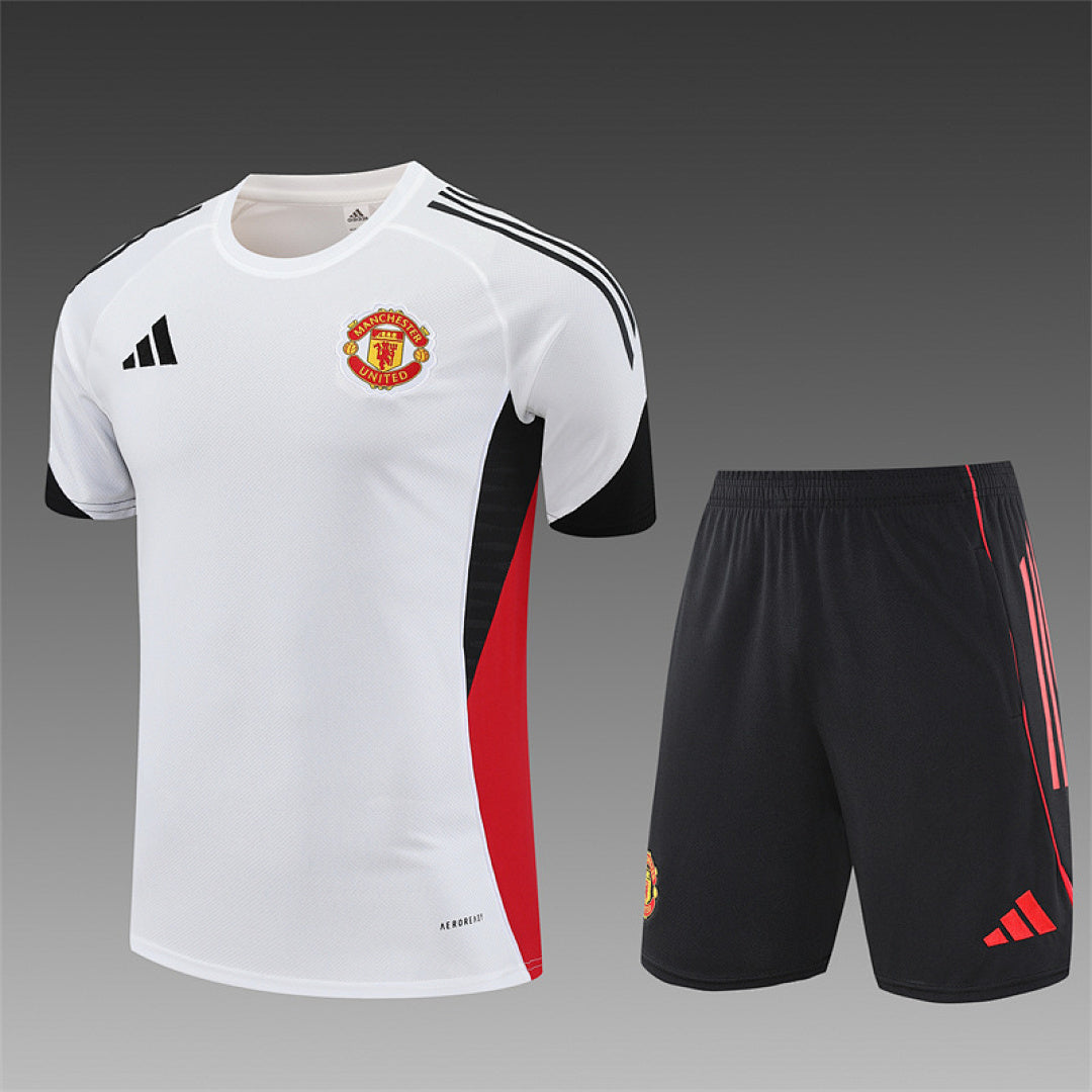Kit football Manchester ensemble training 2025/26 Blanc - Adult