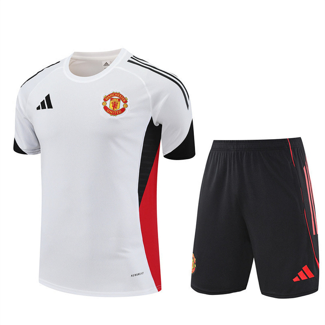 Kit football Manchester ensemble training 2025/26 Blanc - Adult