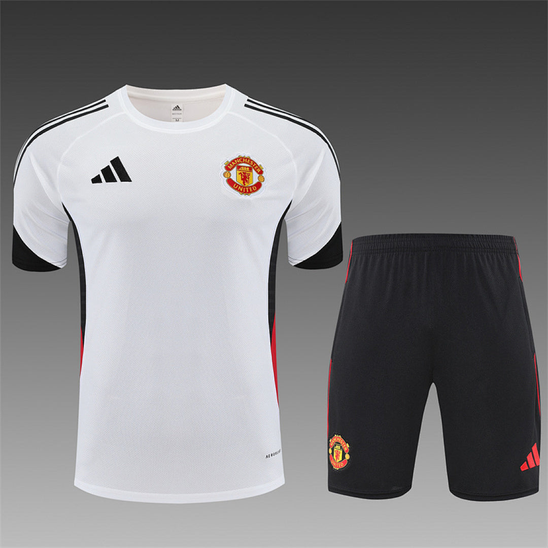 Kit football Manchester ensemble training 2025/26 Blanc - Adult