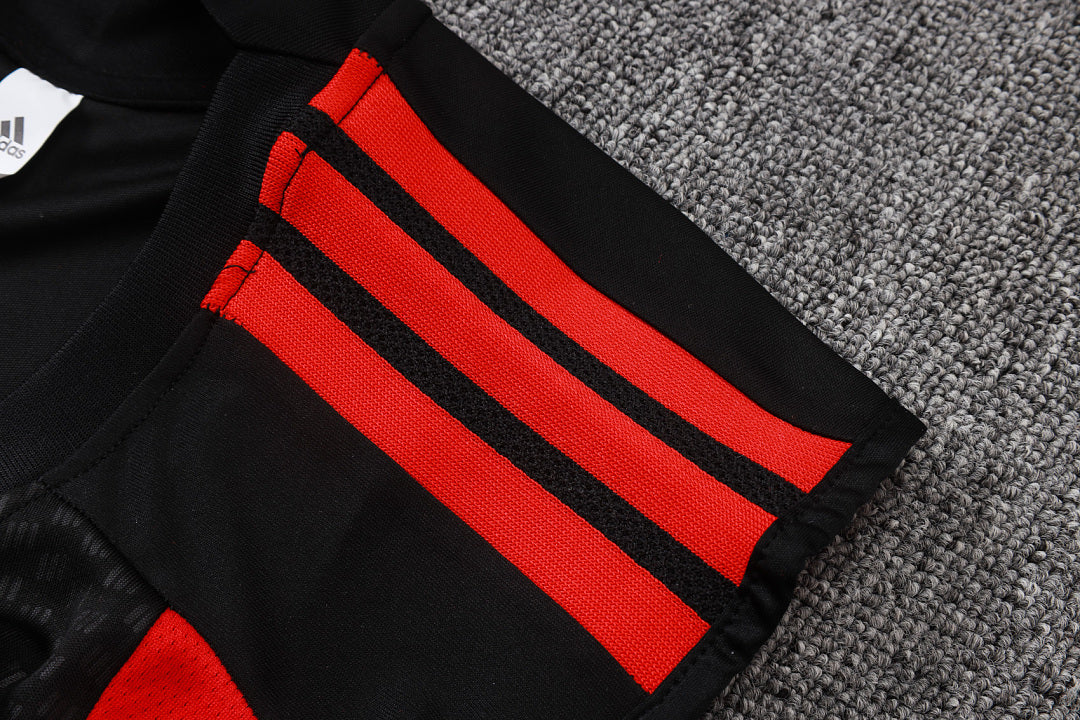Kit Football Manchester Ensemble Training Sans Manches Noir