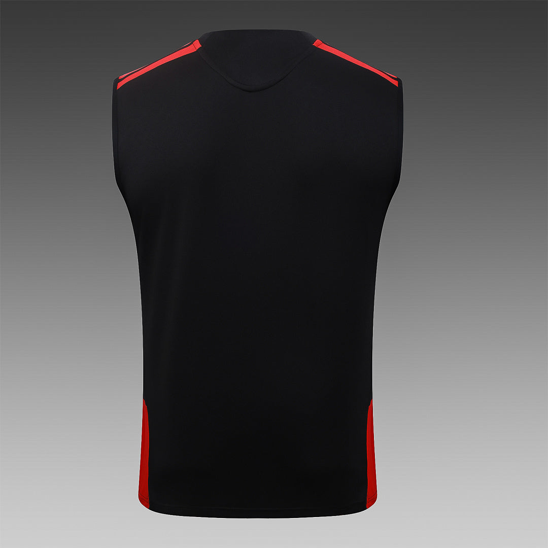 Kit Football Manchester Ensemble Training Sans Manches Noir