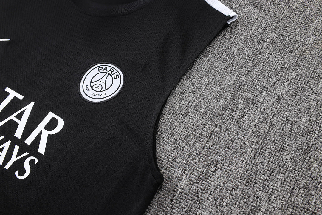 Kit Football Paris Ensemble Training Sans Manches Noir