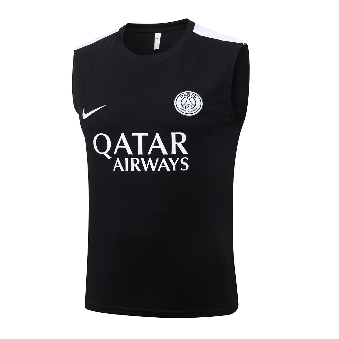 Kit Football Paris Ensemble Training Sans Manches Noir