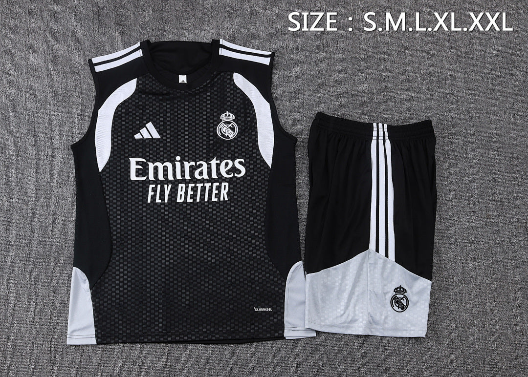 Kit Football Real Madrid Débardeur Training 2026/27 Noir