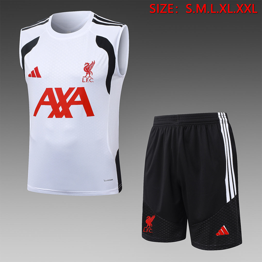 Kit Football Sans Manches Ensemble Training Blanc
