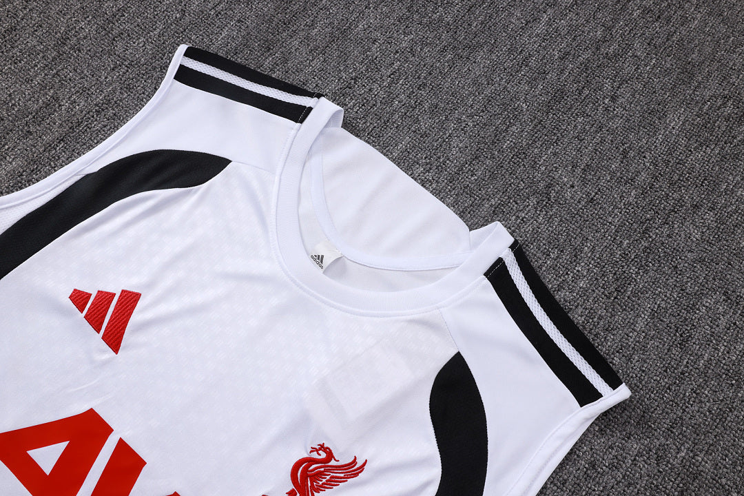 Kit Football Sans Manches Ensemble Training Blanc