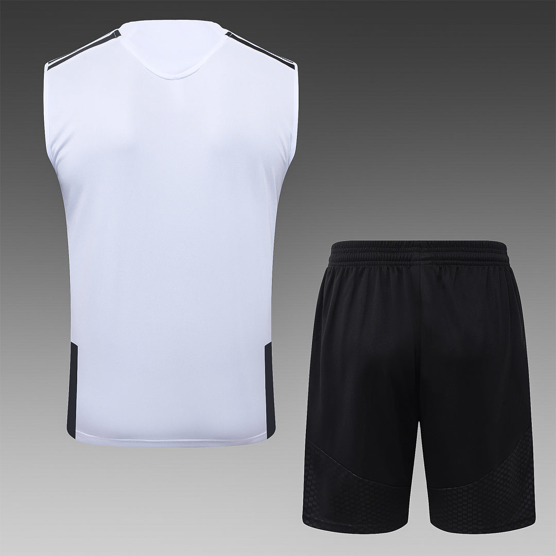 Kit Football Sans Manches Ensemble Training Blanc