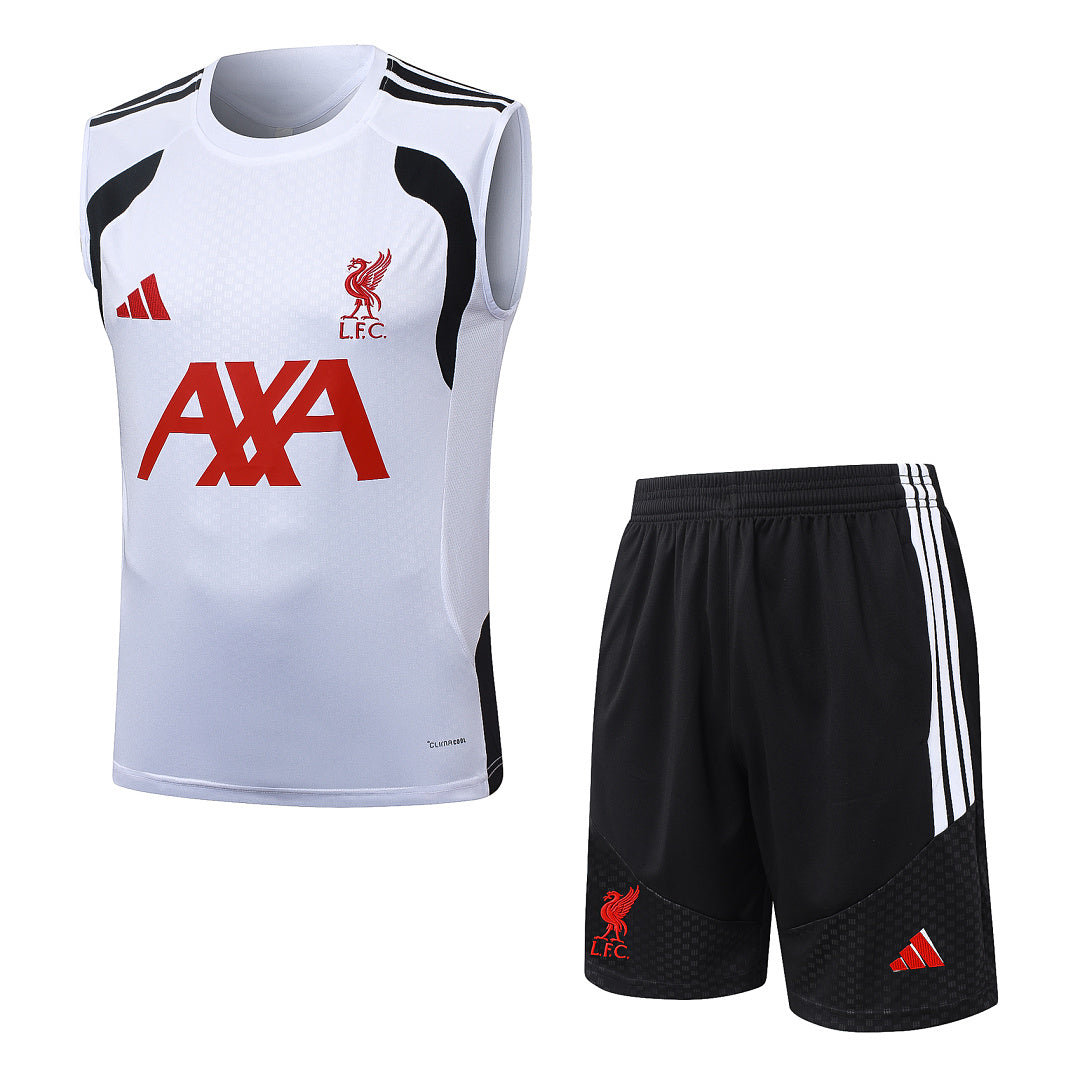 Kit Football Sans Manches Ensemble Training Blanc