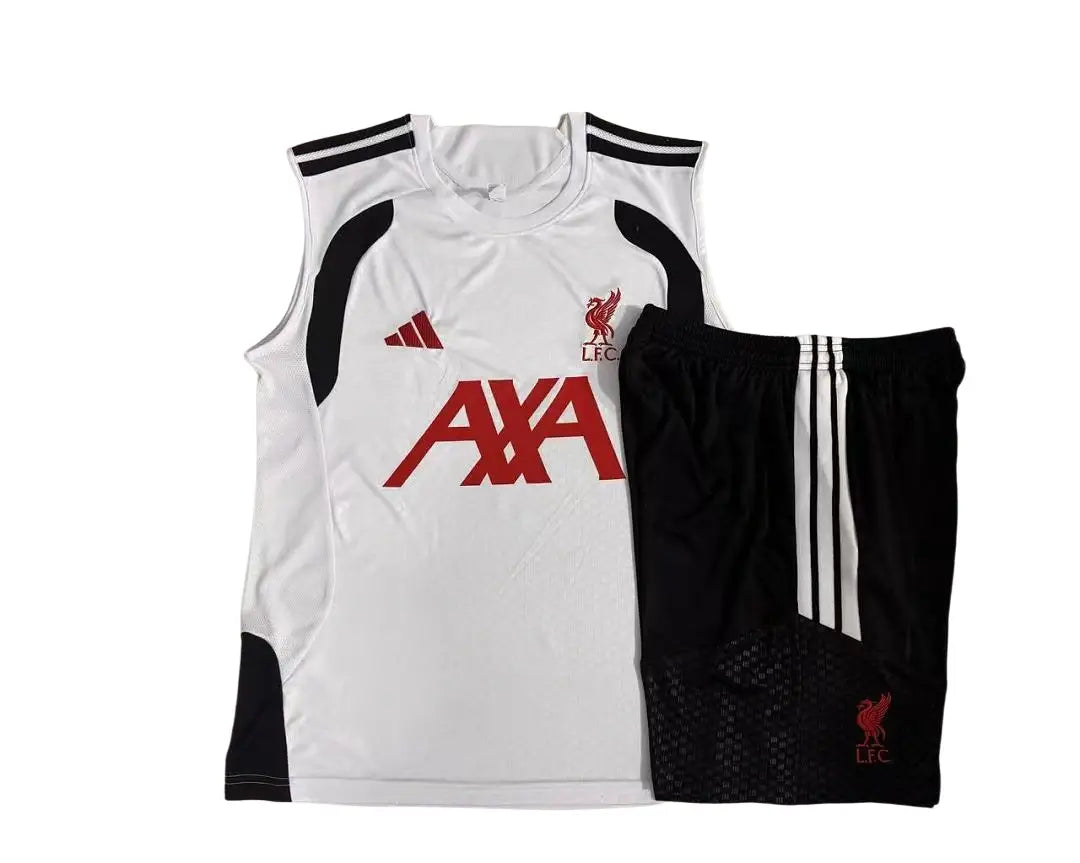 Kit Football Sans Manches Ensemble Training Blanc