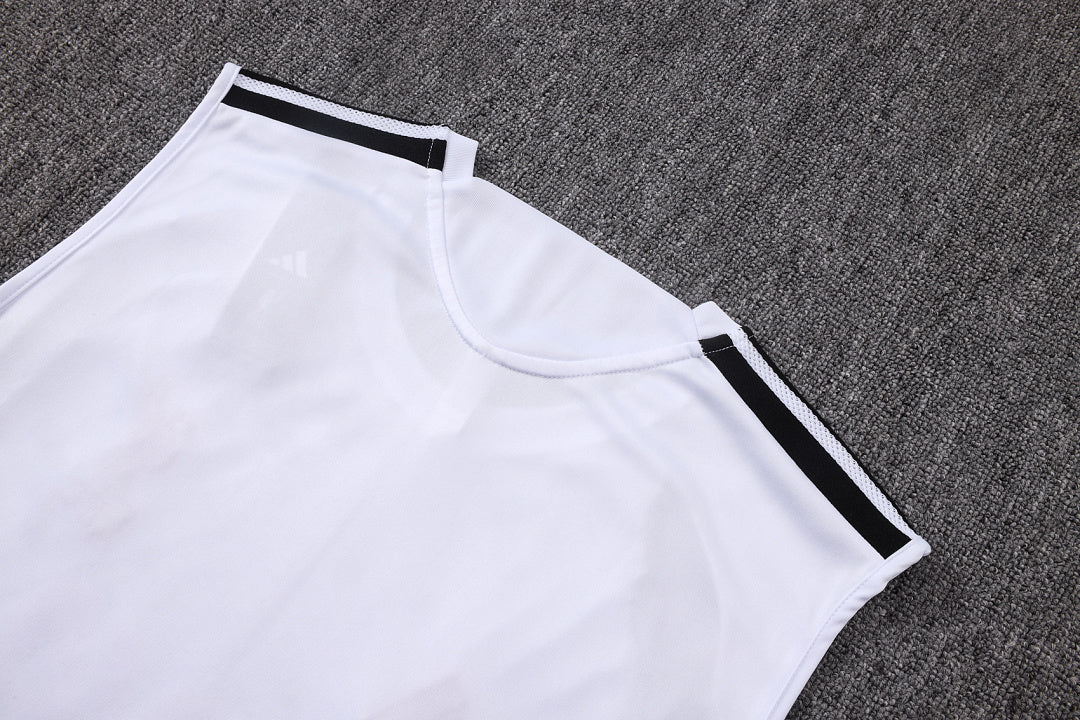 Kit Football Sans Manches Ensemble Training Blanc