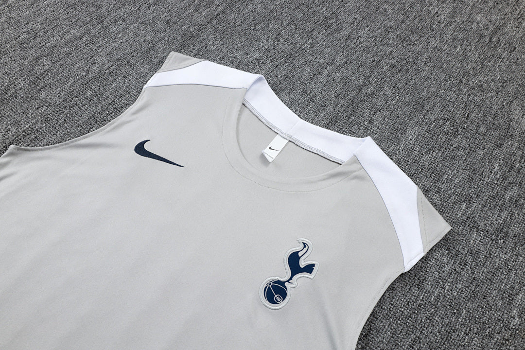 Kit Football Tottenham Ensemble Training Débardeur 2025/26 Gris Clair