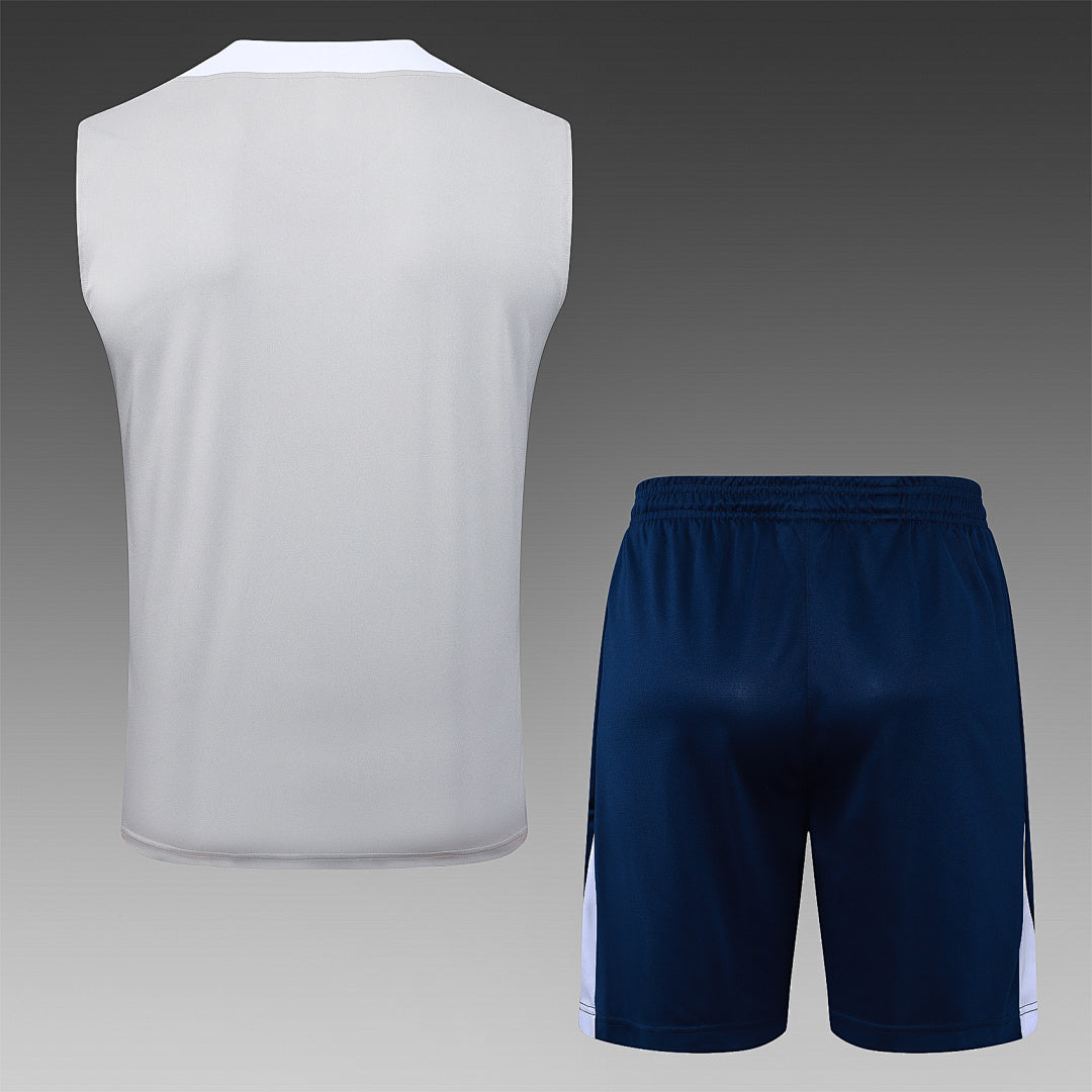 Kit Football Tottenham Ensemble Training Débardeur 2025/26 Gris Clair