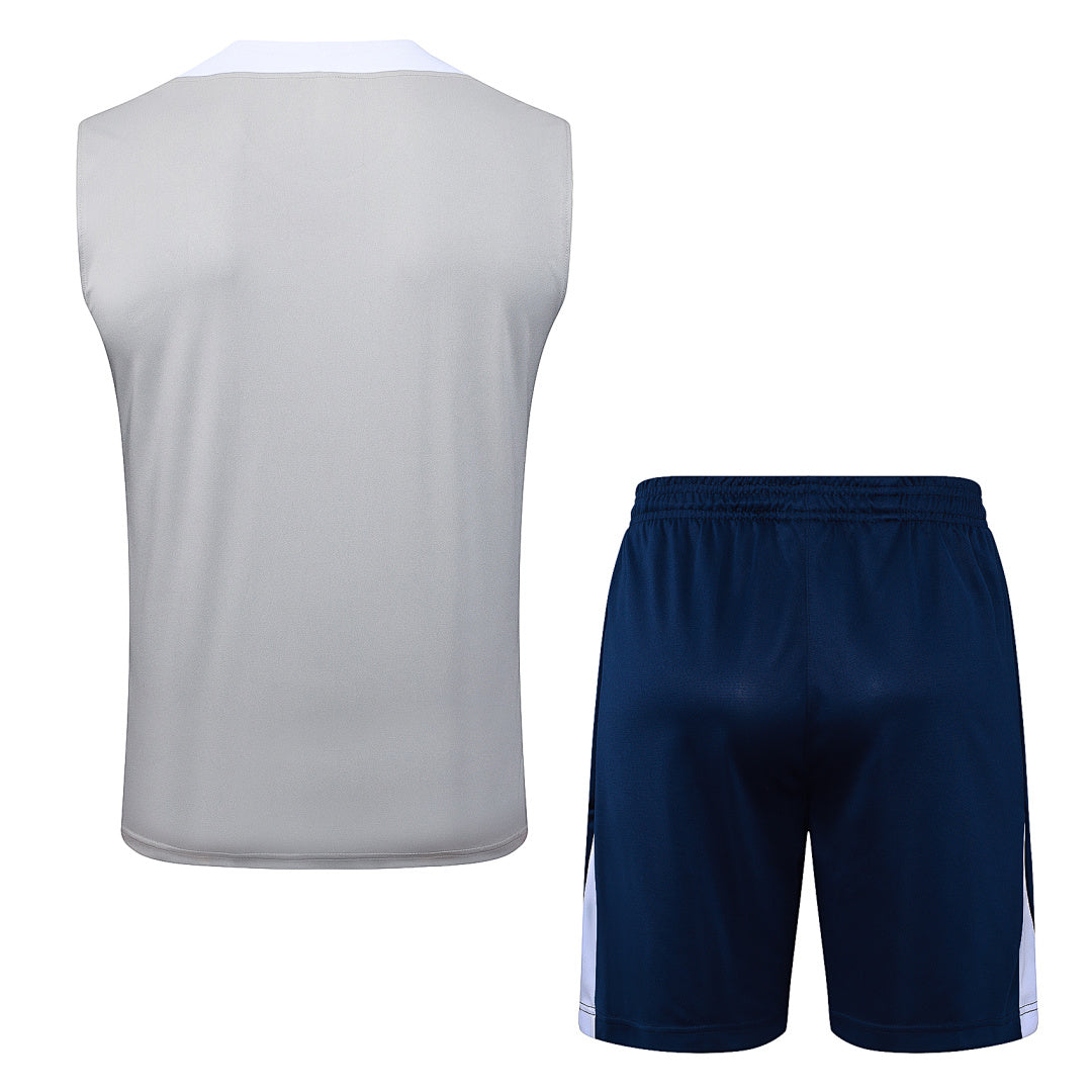 Kit Football Tottenham Ensemble Training Débardeur 2025/26 Gris Clair