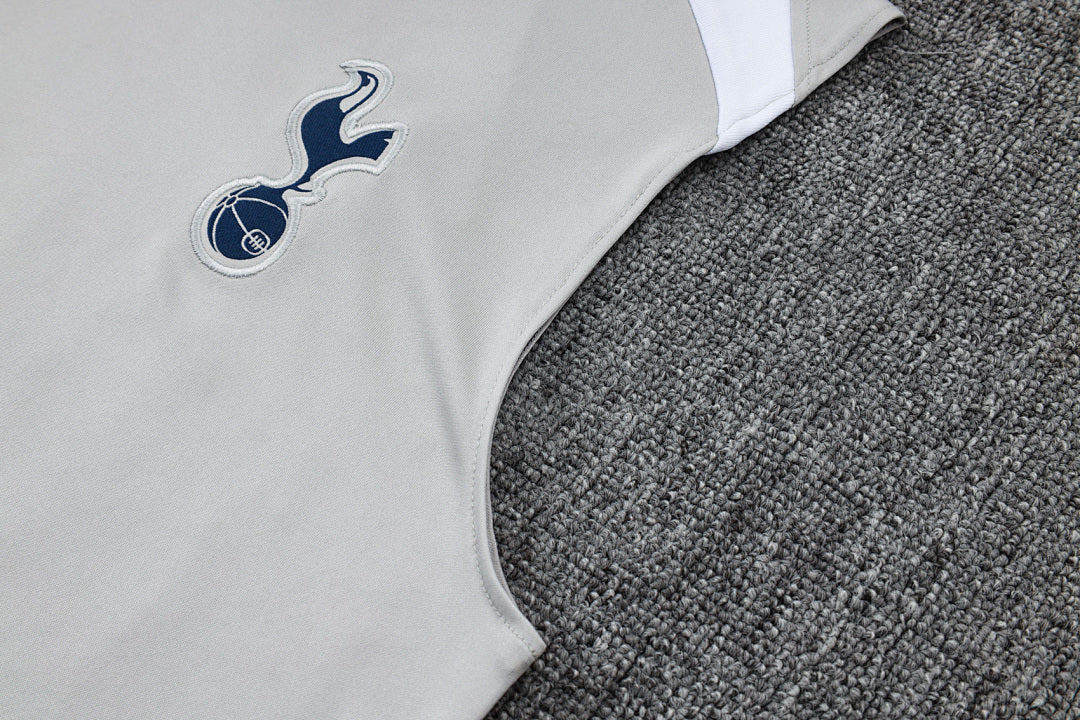 Kit Football Tottenham Ensemble Training Débardeur 2025/26 Gris Clair