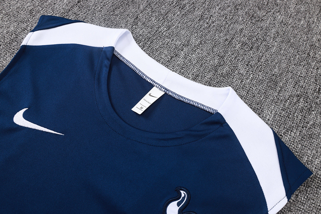 Kit Football Tottenham Ensemble Training Sans Manches Bleu Roi 2025/26