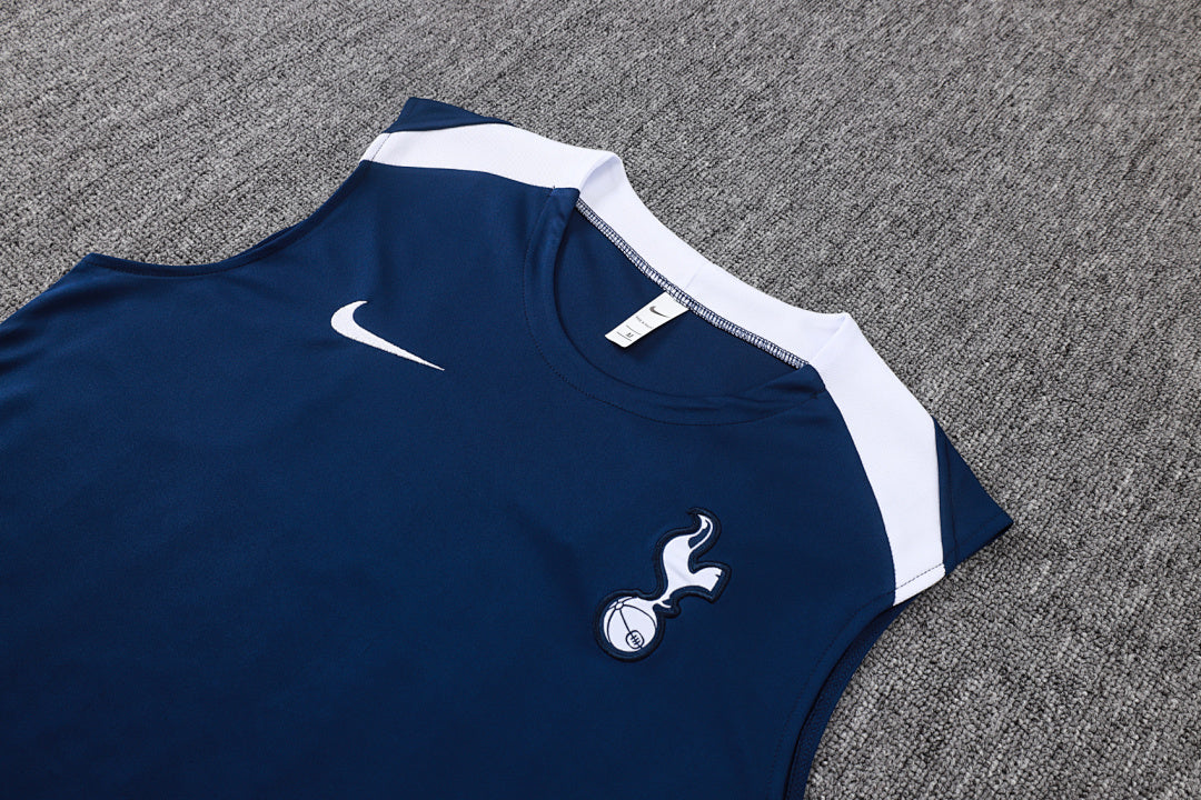 Kit Football Tottenham Ensemble Training Sans Manches Bleu Roi 2025/26