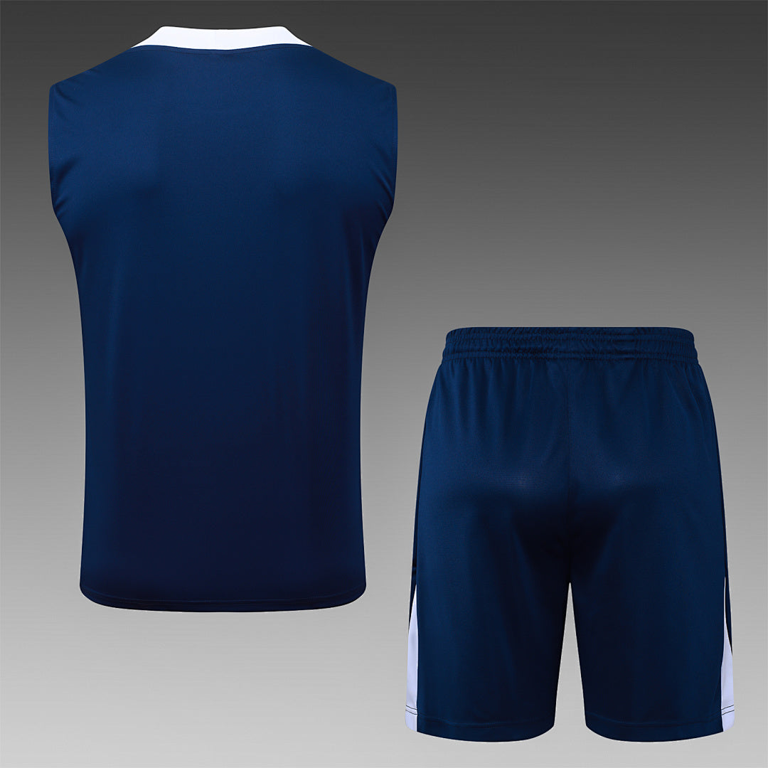 Kit Football Tottenham Ensemble Training Sans Manches Bleu Roi 2025/26