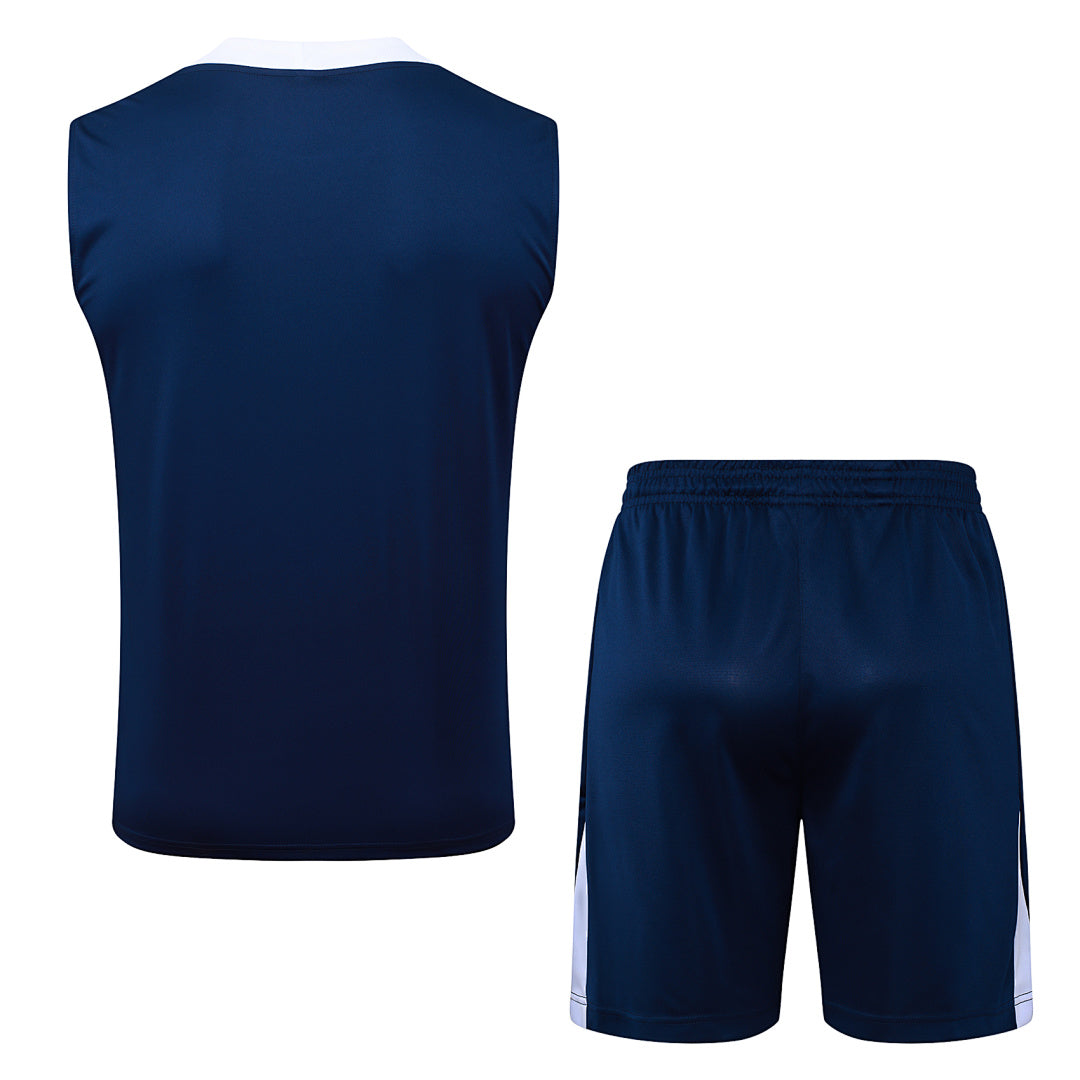 Kit Football Tottenham Ensemble Training Sans Manches Bleu Roi 2025/26