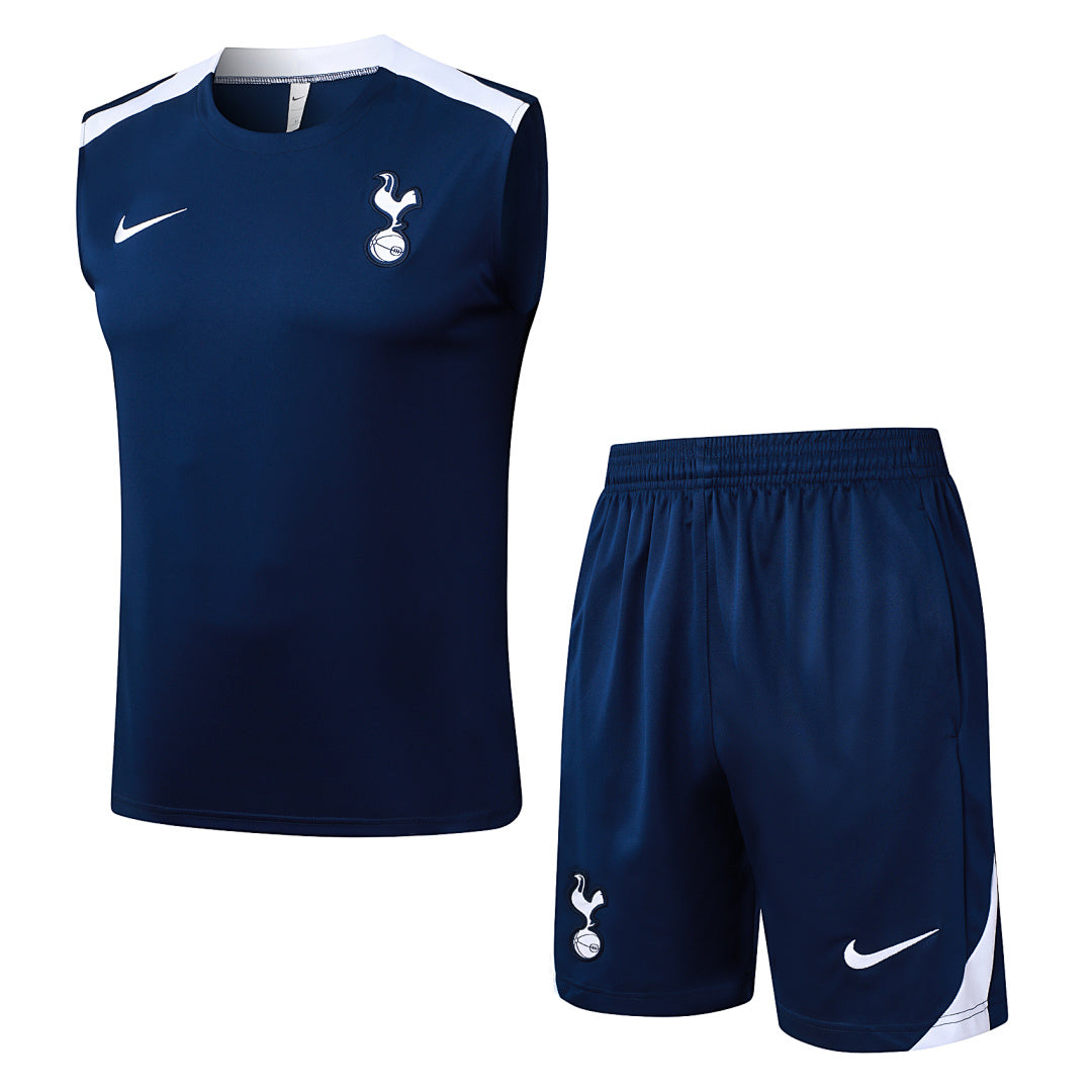 Kit Football Tottenham Ensemble Training Sans Manches Bleu Roi 2025/26