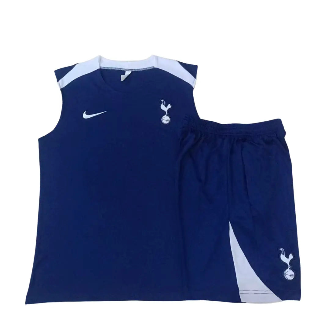 Kit Football Tottenham Ensemble Training Sans Manches Bleu Roi 2025/26