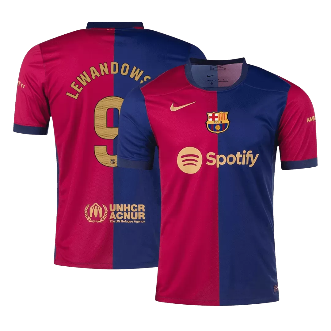 Maillot Barcelone/Barcelona domicile Player Version 2024/25 LEWANDOWSKI #9