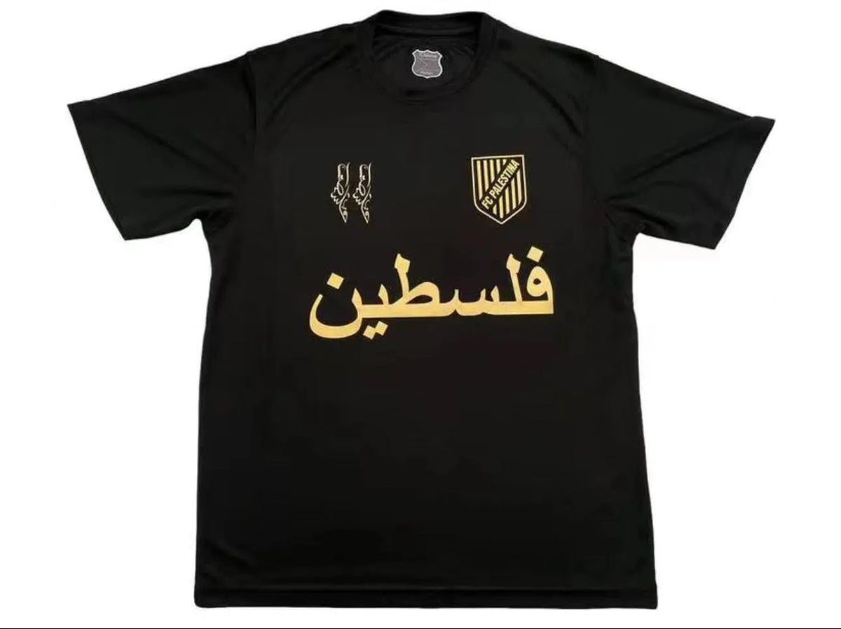 Maillot de football Palestine / Palestina FC Palestino Falistīn Noir Black فلسطين 2024/25