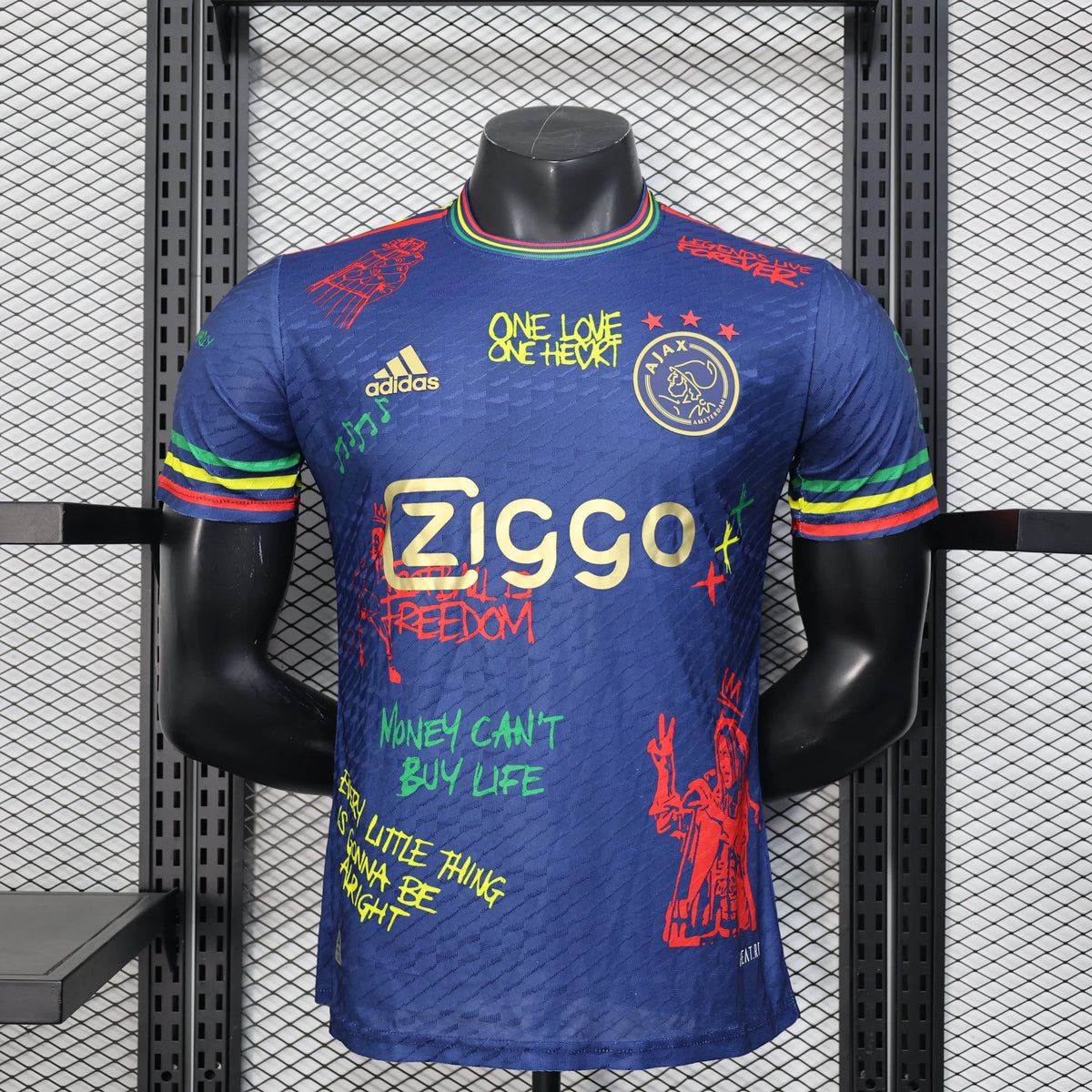 Maillot football Ajax Amsterdam Player Version Bob Marley 2025/26
