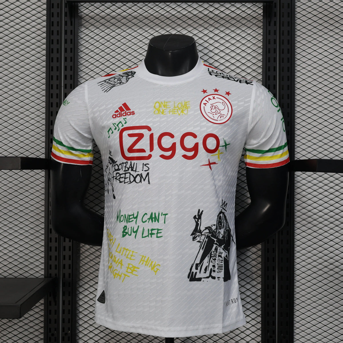 Maillot football Ajax Amsterdam Player Version Bob Marley 2025/26