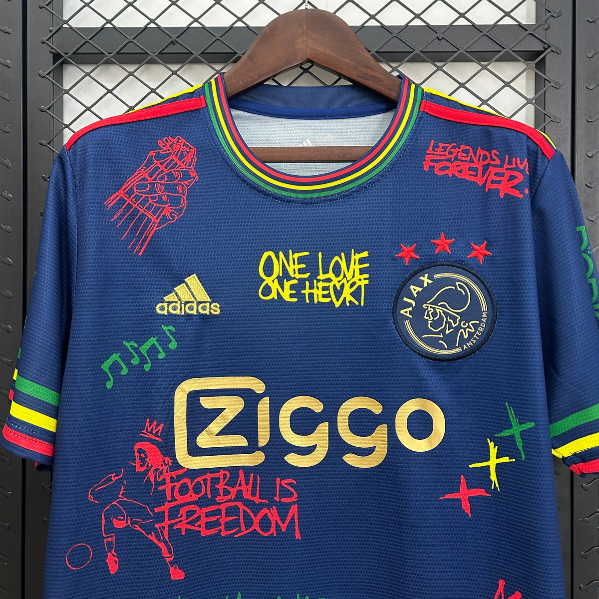 Maillot football Ajax Amsterdam Spécial Bob Marley Blanc 2025/26