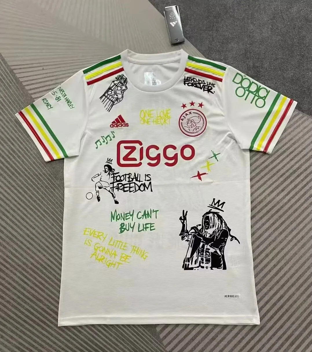 Maillot football Ajax Amsterdam Spécial Bob Marley Blanc 2025/26