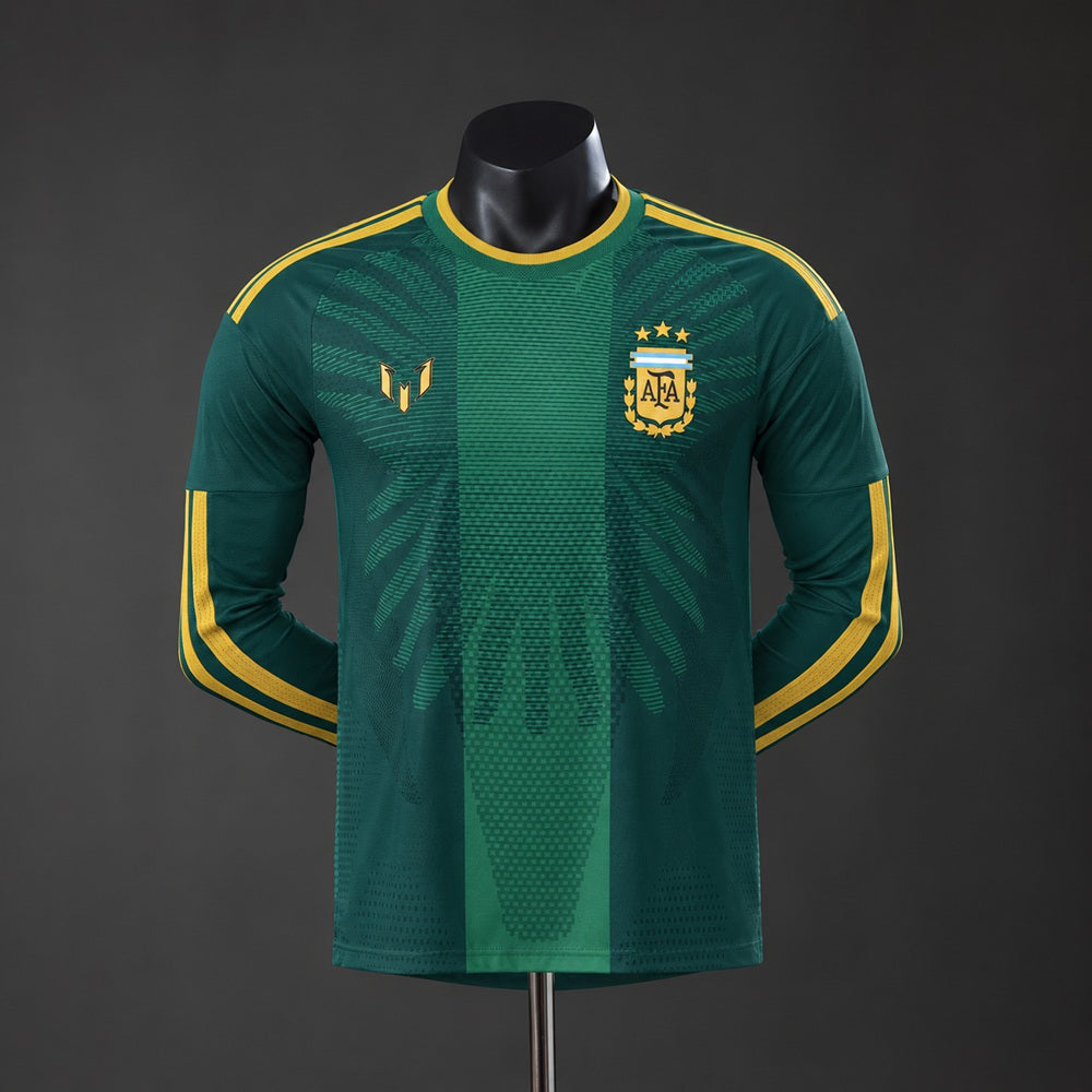Maillot football Argentine Édition Anniversaire Vert Foncé Manches Longues Player Version 2026