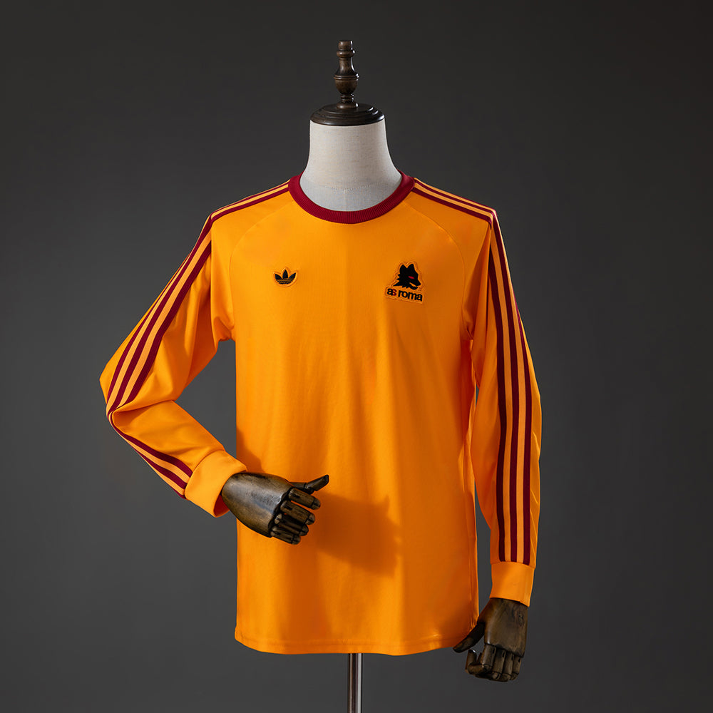 Maillot football AS Roma Terrace Icons Manches Longues Orange