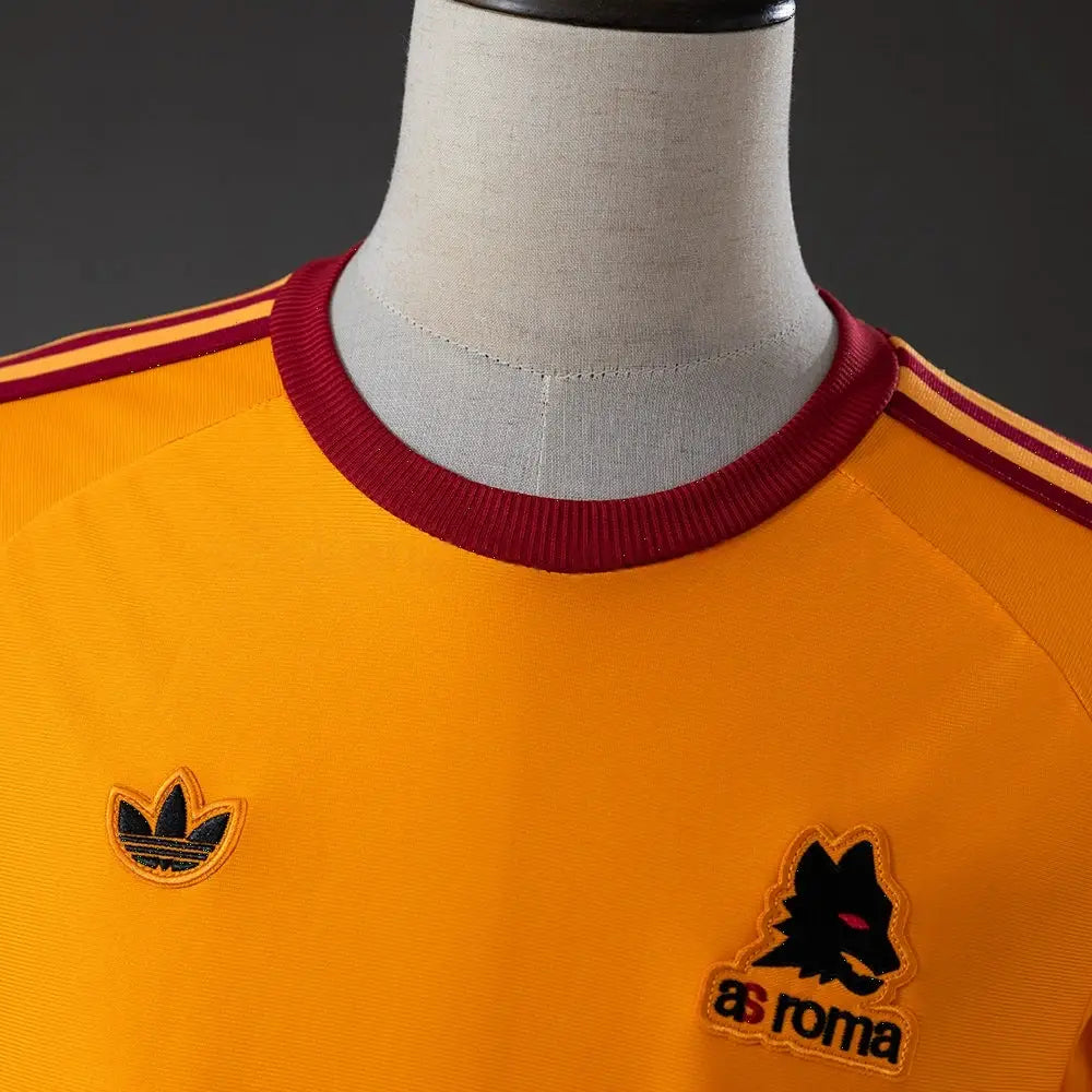 Maillot football AS Roma Terrace Icons Manches Longues Orange