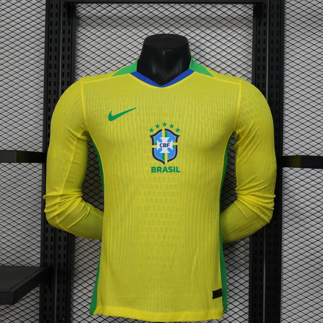 Maillot football Brésil Brazil domicile manches longues Player Version 2025/26