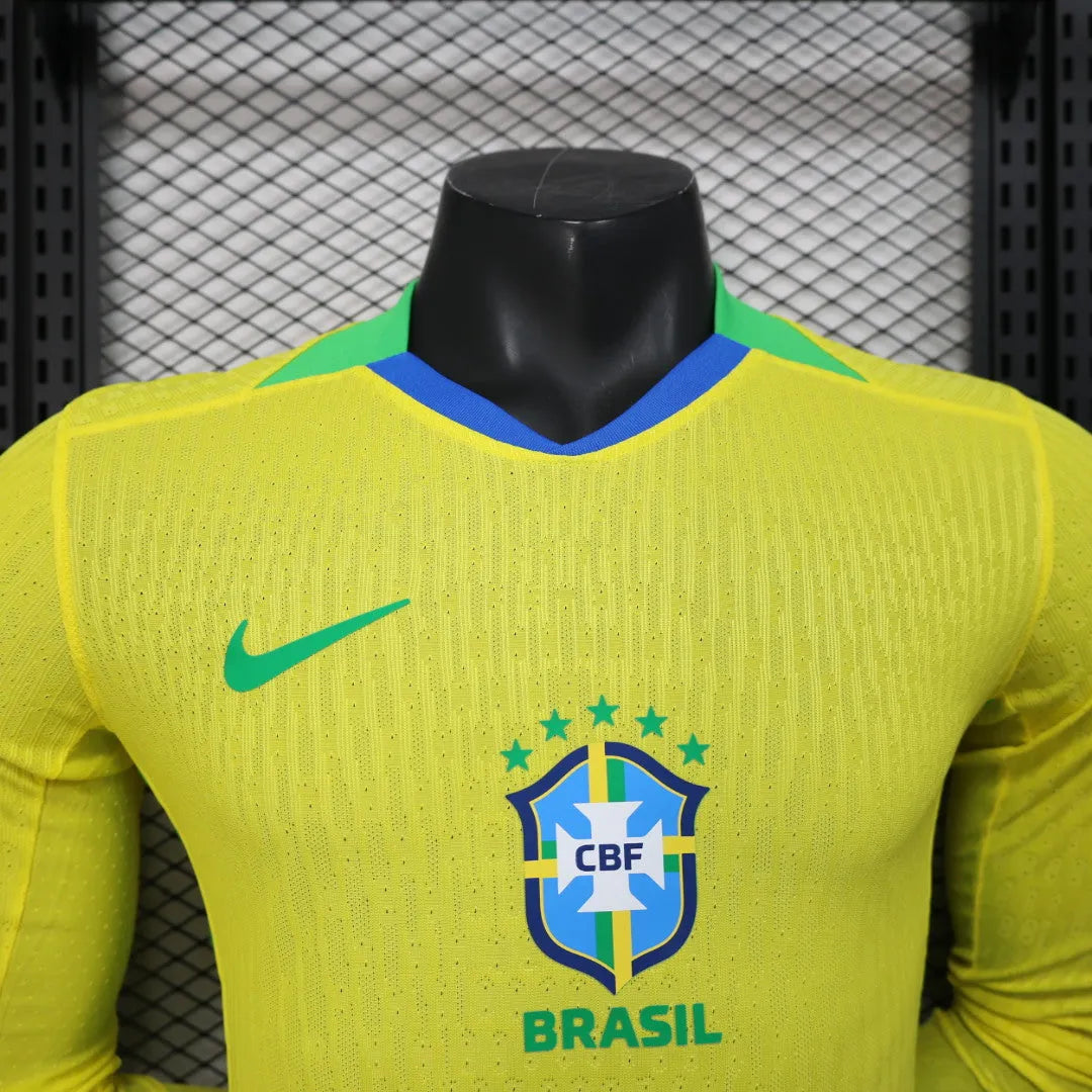 Maillot football Brésil Brazil domicile manches longues Player Version 2025/26