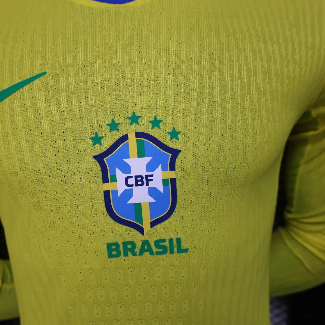 Maillot football Brésil Brazil domicile manches longues Player Version 2025/26