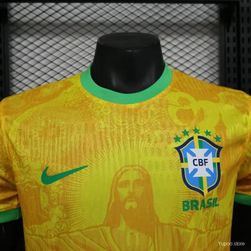 Maillot football Brésil Brazil Jaune Player Version 2024/25