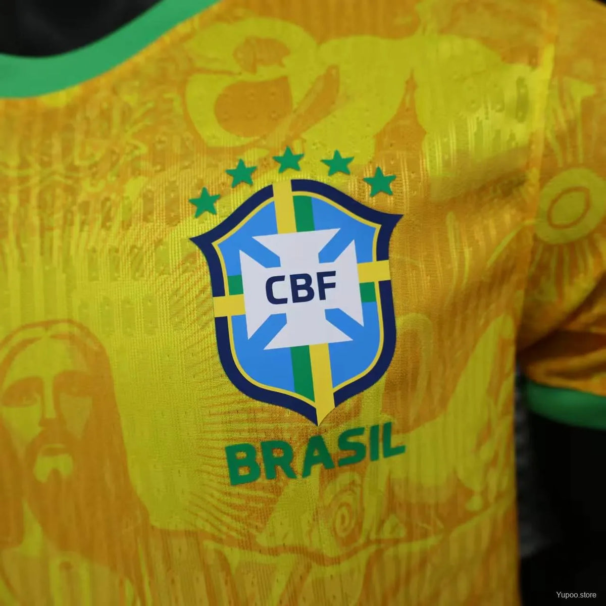 Maillot football Brésil Brazil Jaune Player Version 2024/25