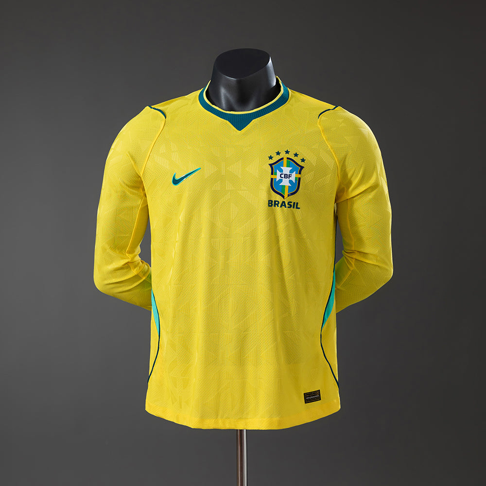Maillot football Brésil Domicile Manches Longues Player Version 2026