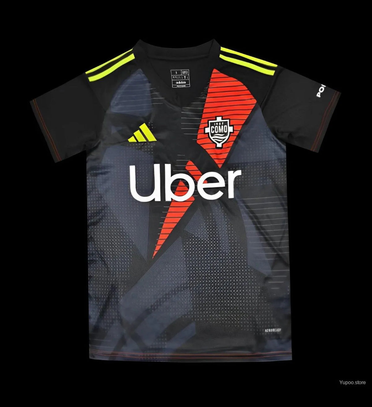 Maillot football Como Gardien Goalkeeper Black noir 2024/25