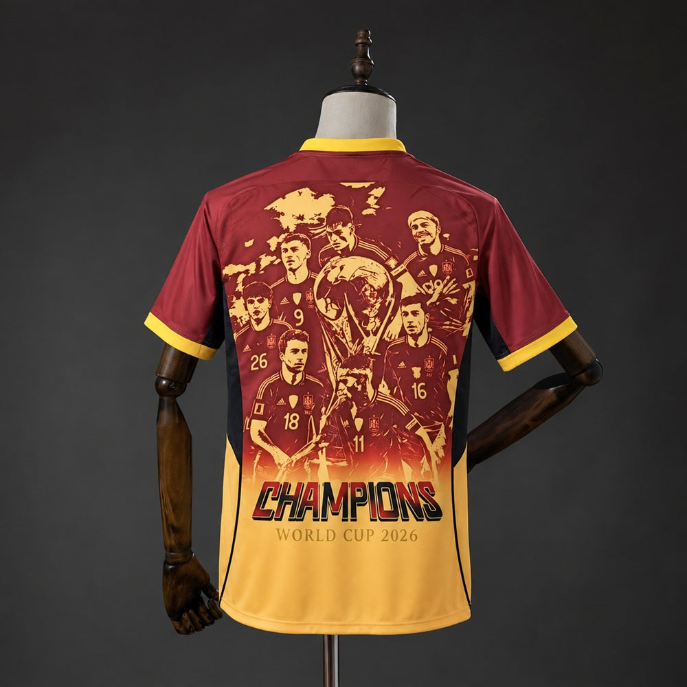 Maillot football Espagne Domicile Champions Édition Commémorative 2026/27