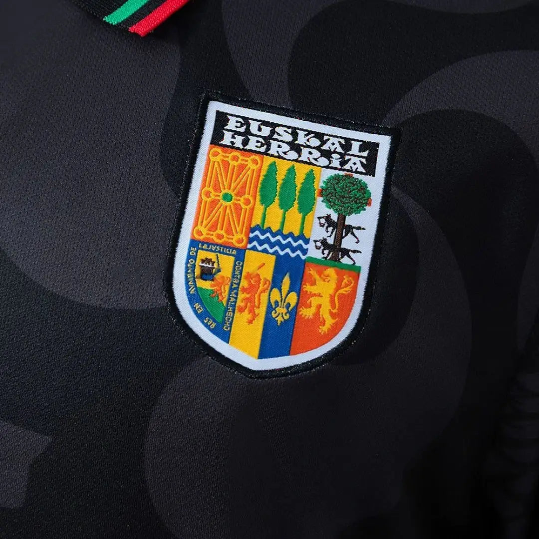 Maillot football Euskal Herria Rétro Années 90 Noir