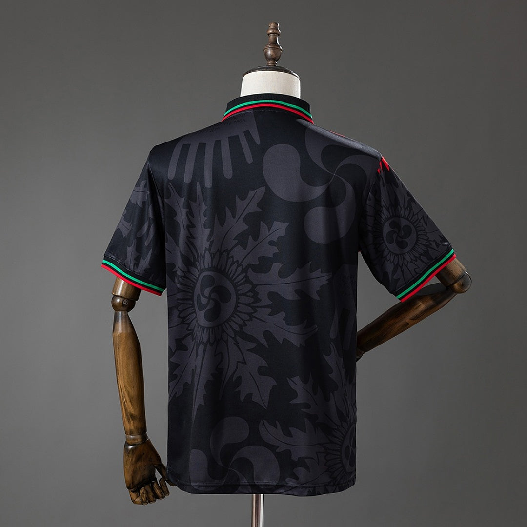 Maillot football Euskal Herria Rétro Années 90 Noir