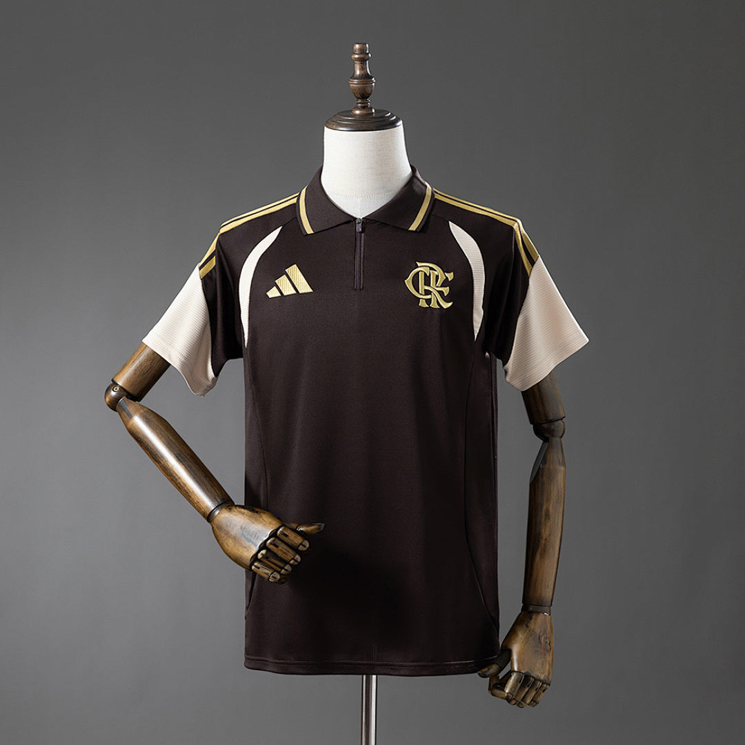 Maillot football Flamengo entraînement polo marron